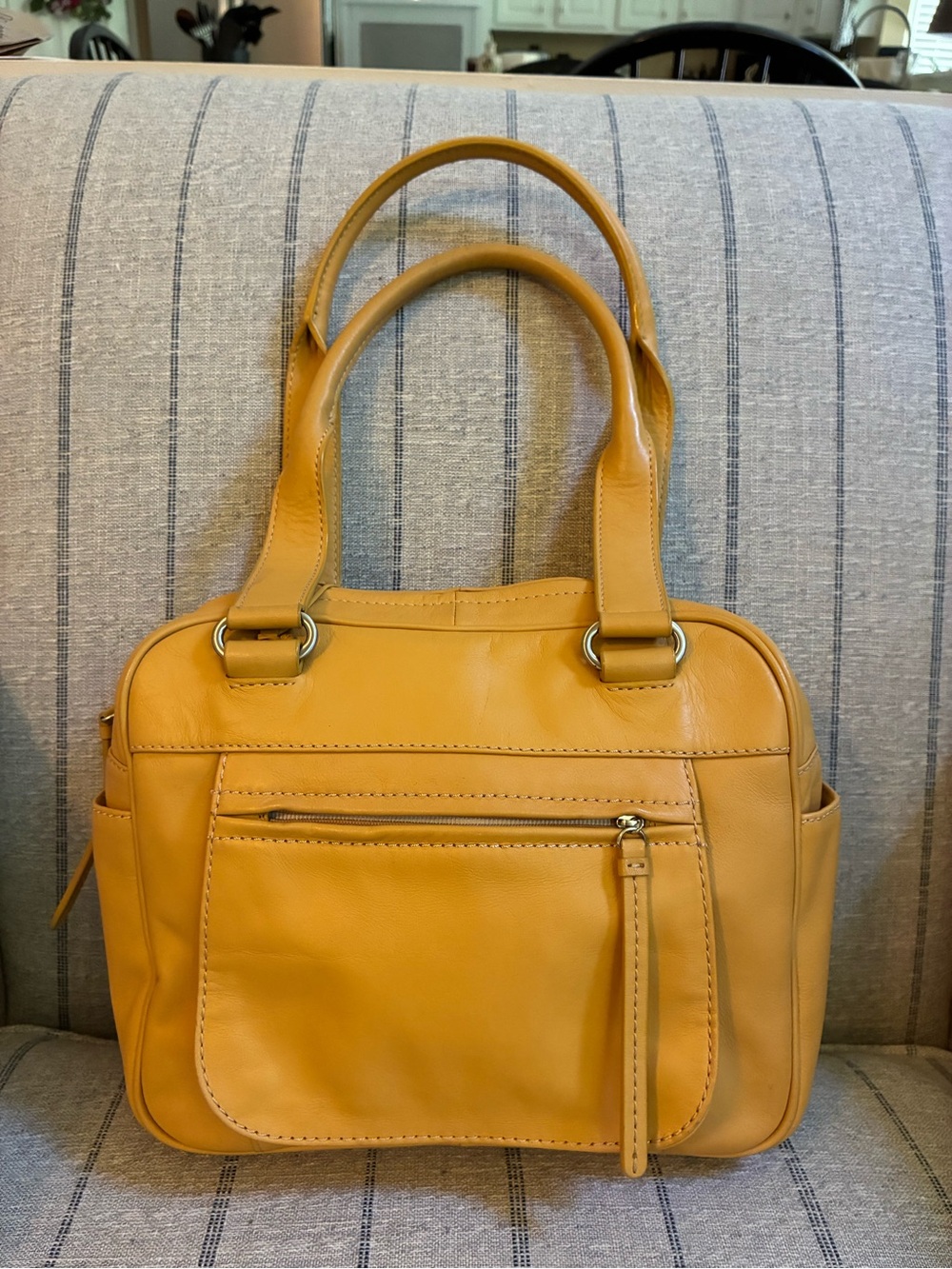 RADLEY LONDON Mustard Yellow Leather Shoulder Bag